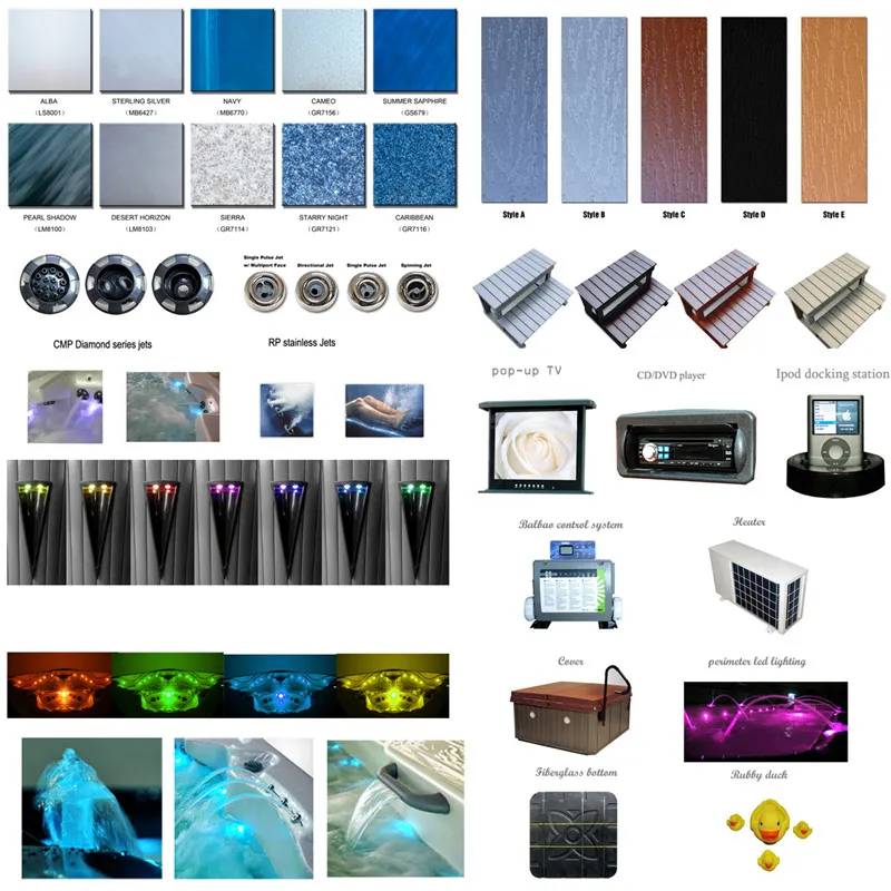 2020 Hot Sale Factory Price Balboa Lucite Swim SPA Swimming Pool Bathtub Hot Tub Massage Bathtub 2A12