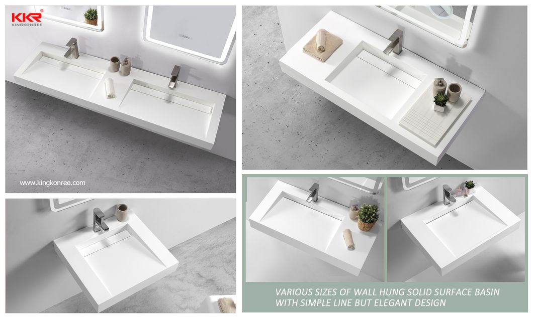 2021 Latest Design Countertop Standing Sink Italian White Marble Sink/Basin for Hotel