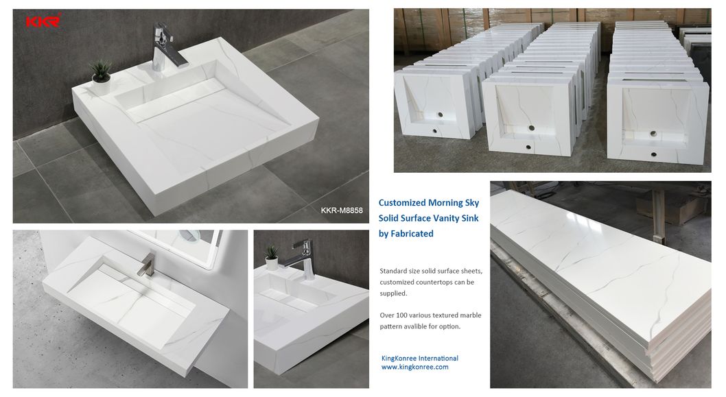 2021 Latest Design Countertop Standing Sink Italian White Marble Sink/Basin for Hotel