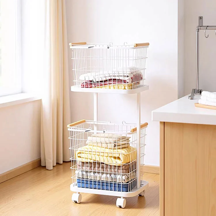 What Makes a Bathroom Storage Iron Laundry Basket with Wheels Essential for Modern Homes?