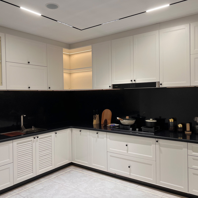 Why Are White Custom Kitchen Cabinets with L Shape So Popular in Modern Homes?