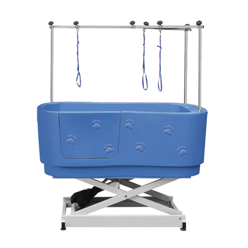 Can the Electric Blue Grooming Bathtub Handle Heavy Shedding and Double Coats