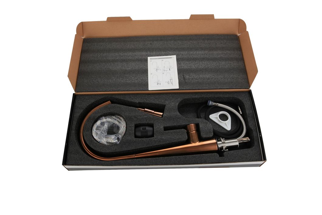 304 Stainless Steel Sink Water Faucets Black Pull out Kitchen Faucet