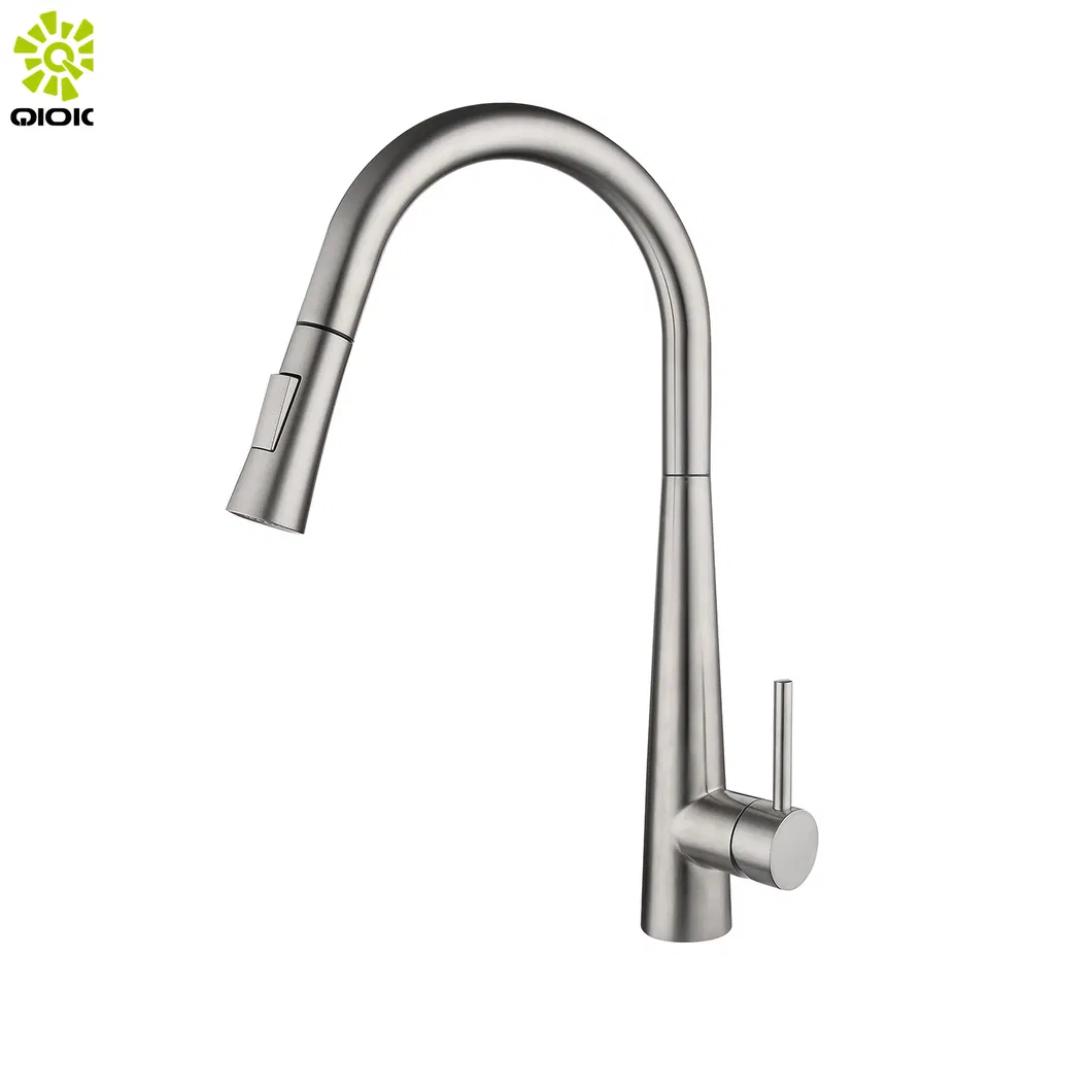 304 Stainless Steel Sink Water Faucets Rose Gold Pull out Kitchen Mixer Faucet