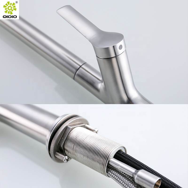 304 Stainless Steel Spring Pull-Down Kitchen Faucet Mixer