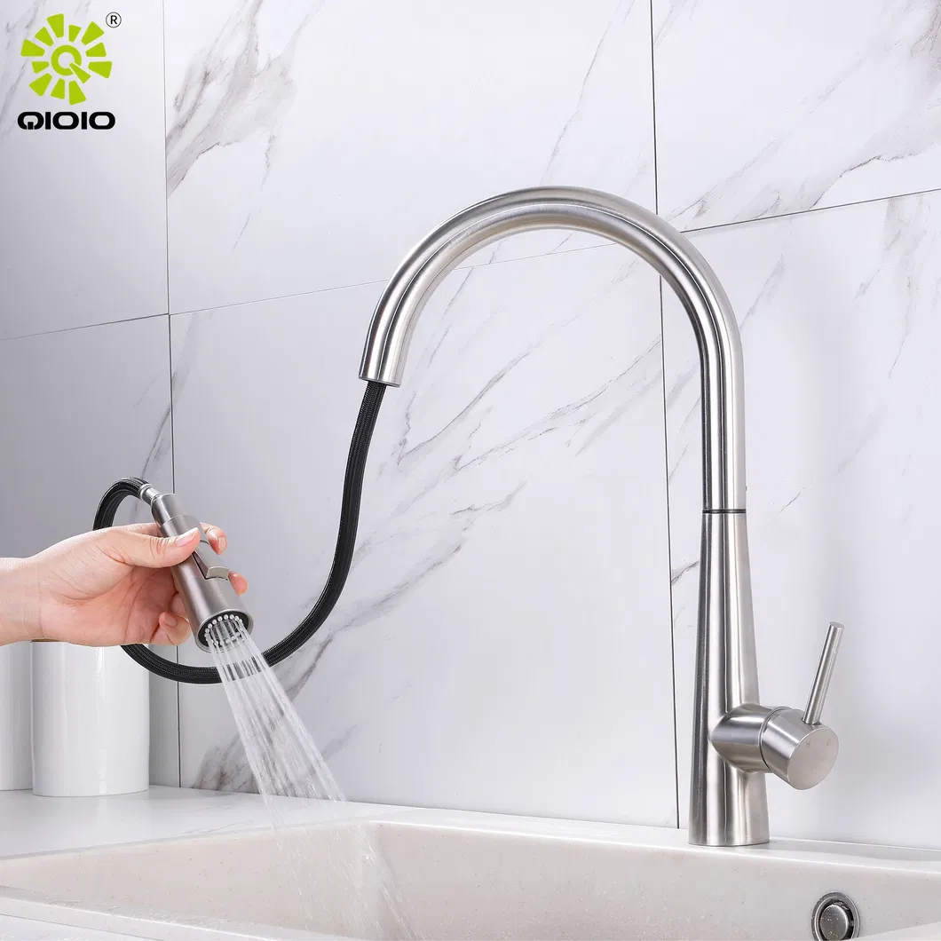 304 Stainless Steel Touch Sensor Pull out Kitchen Mixer Faucet