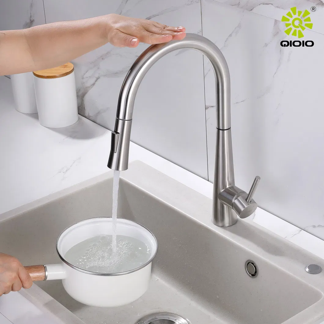 304 Stainless Steel Touch Sensor Pull out Kitchen Mixer Faucet