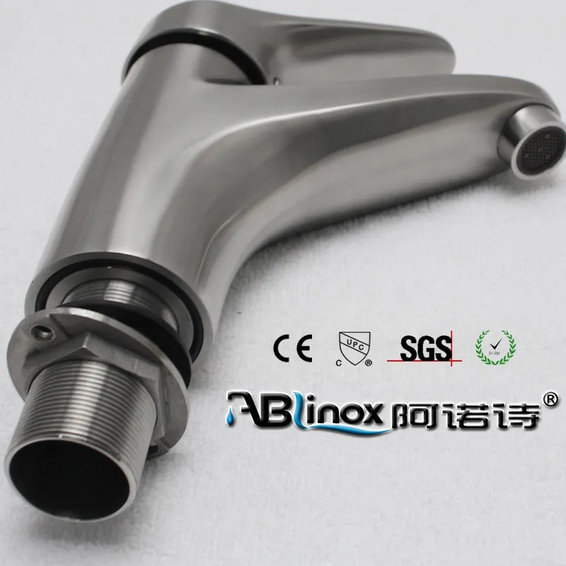 Ablinox Stainless Steel Single Handle Classic Design Basin/Sink/Kitchen Faucet/Mixer with Cupc