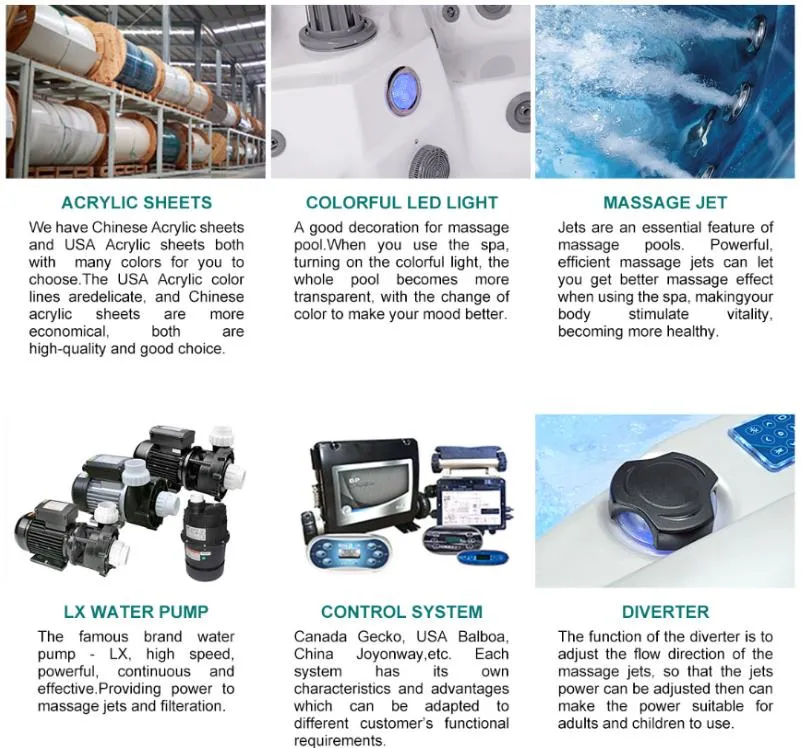 Acrylic Outdoor SPA Pool for 4 People Ws-093c