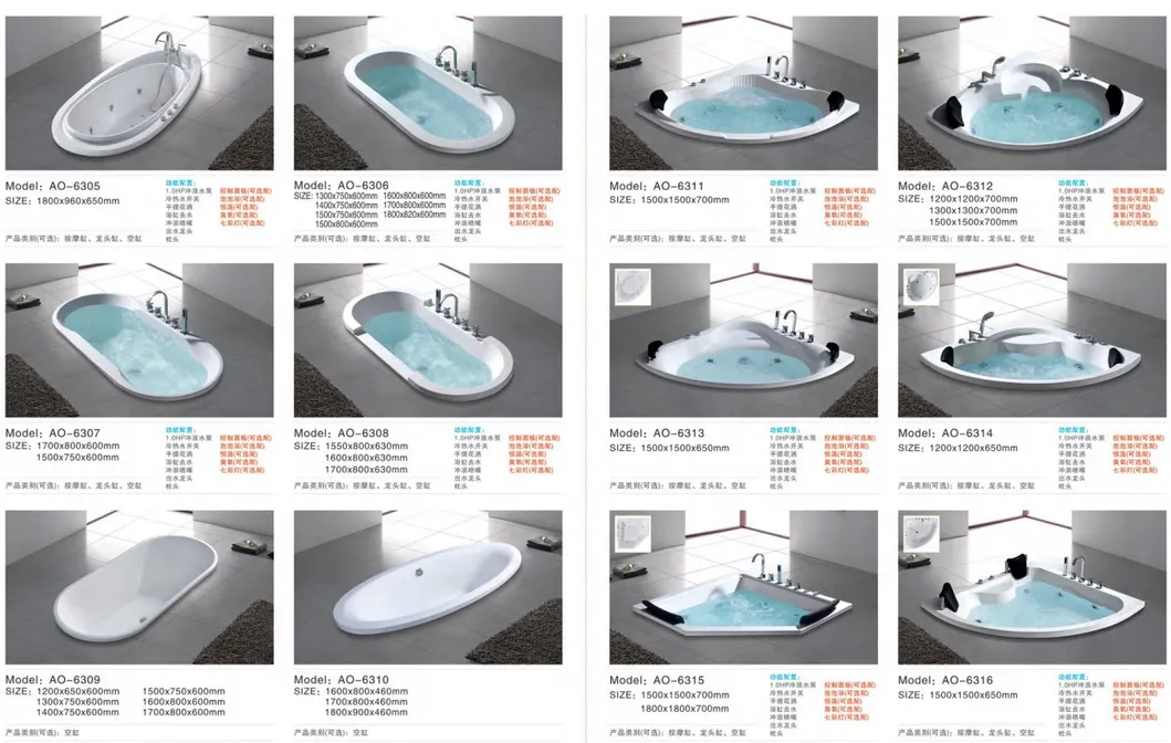 Acrylic Skirted Material Freestanding Soaking Bathtub