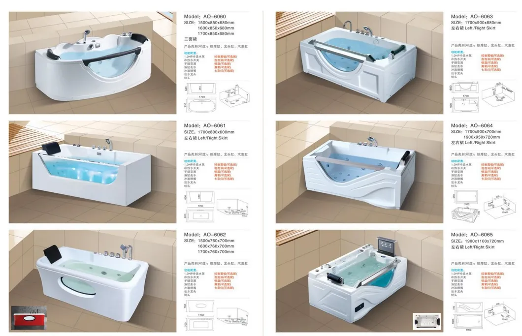 Acrylic Skirted Material Freestanding Soaking Bathtub