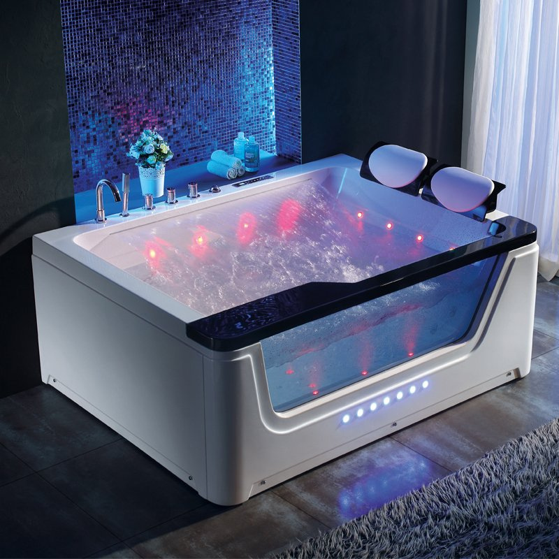Apron Install Sex Couple European Style Bathtub with Jacuzzi Function