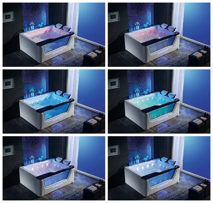 Apron Install Sex Couple European Style Bathtub with Jacuzzi Function