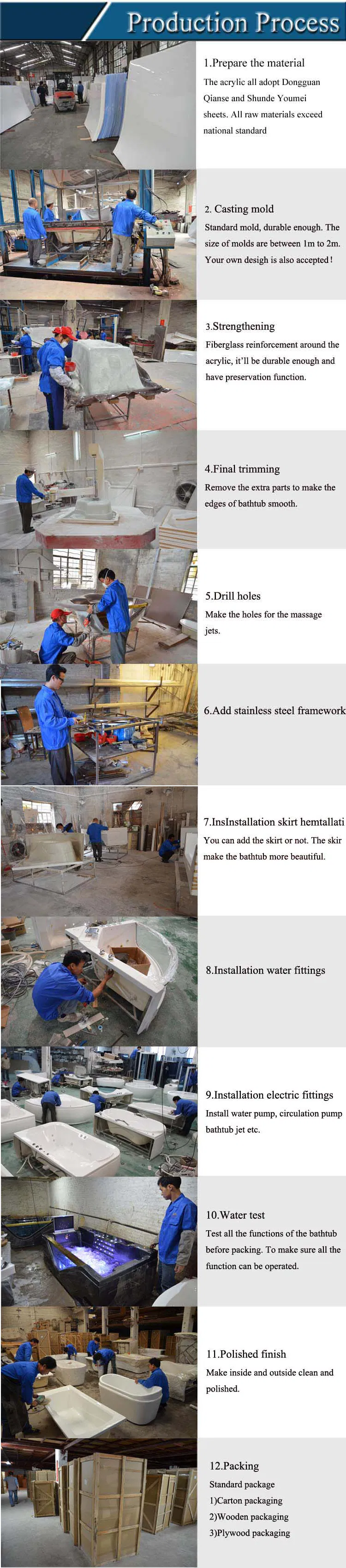 Apron Install Sex Couple European Style Bathtub with Jacuzzi Function