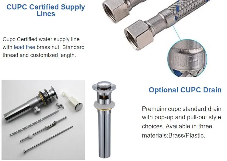 Aquacubic Lead Free Brass Basin Faucet Brushed Nickel Faucets Mixers Taps Bathroom Faucets