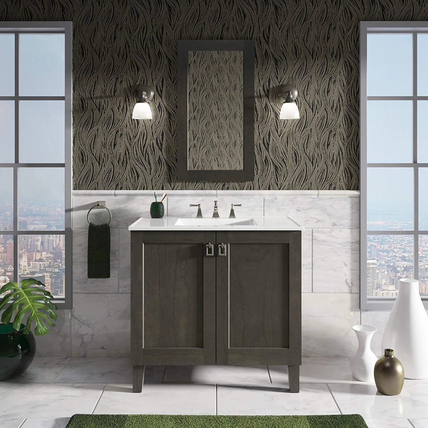 Aquacubic Modern Ceramic Top Mount Upc Certificate Bathroom Sink