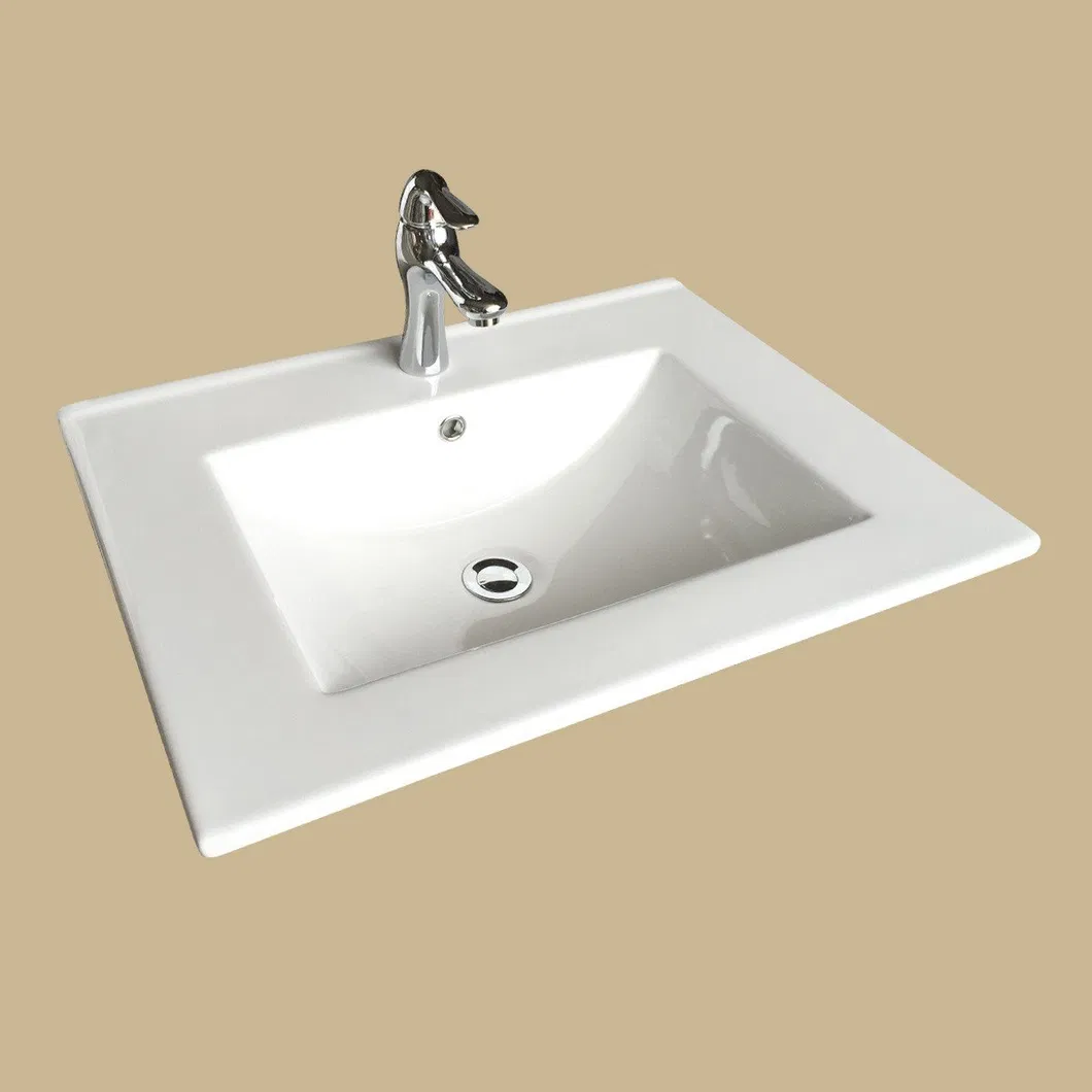 Aquacubic Modern Ceramic Top Mount Upc Certificate Bathroom Sink