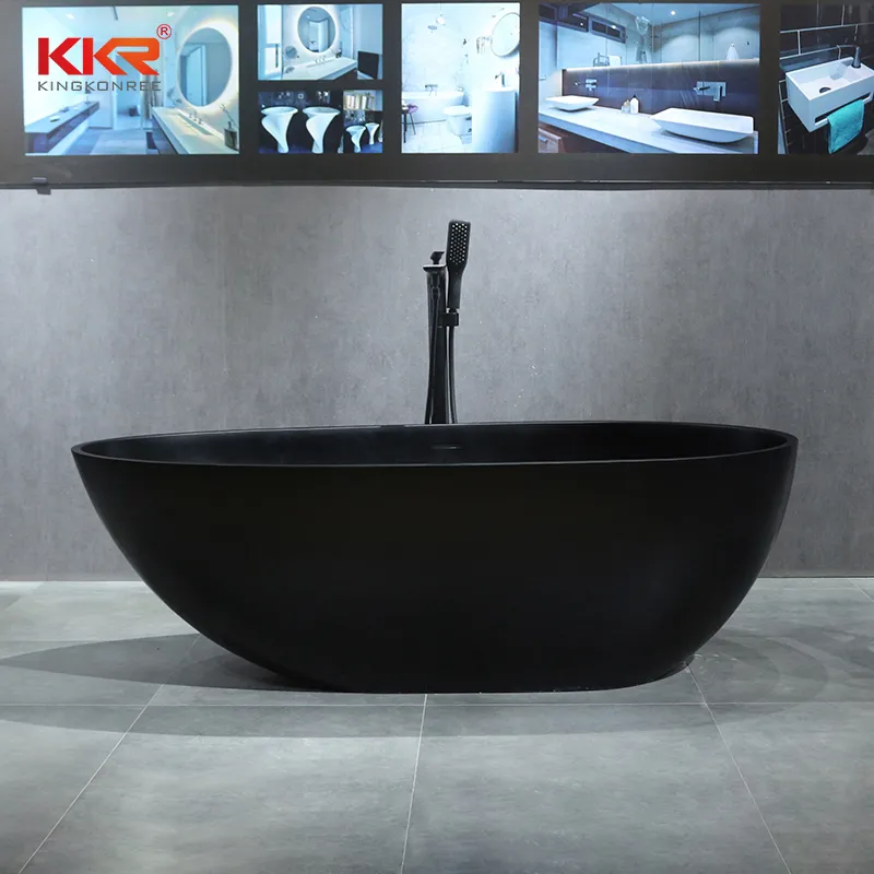 Artificial Stone Small Size Freestanding Bathtub Bathroom Soaking Tub