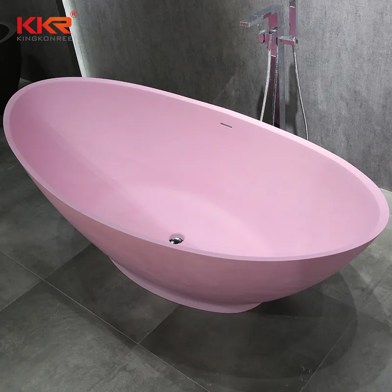 Artificial Stone Small Size Freestanding Bathtub Bathroom Soaking Tub