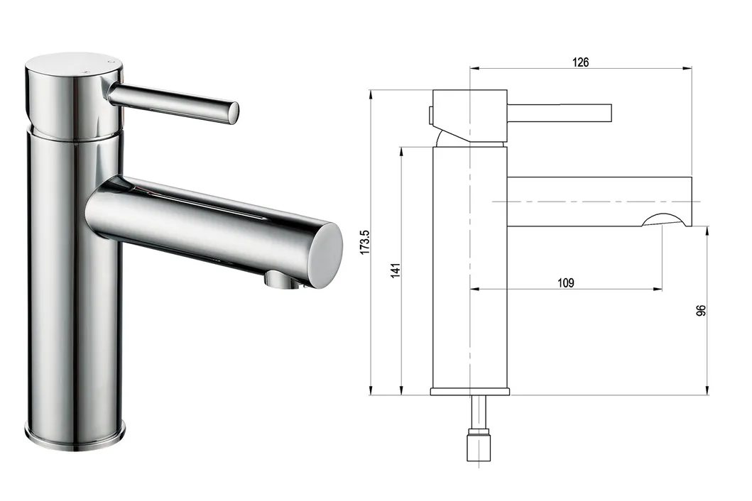 Bathroom Faucet Waterfall Mixer One Hole/Handle Basin Sink Tap Chrome