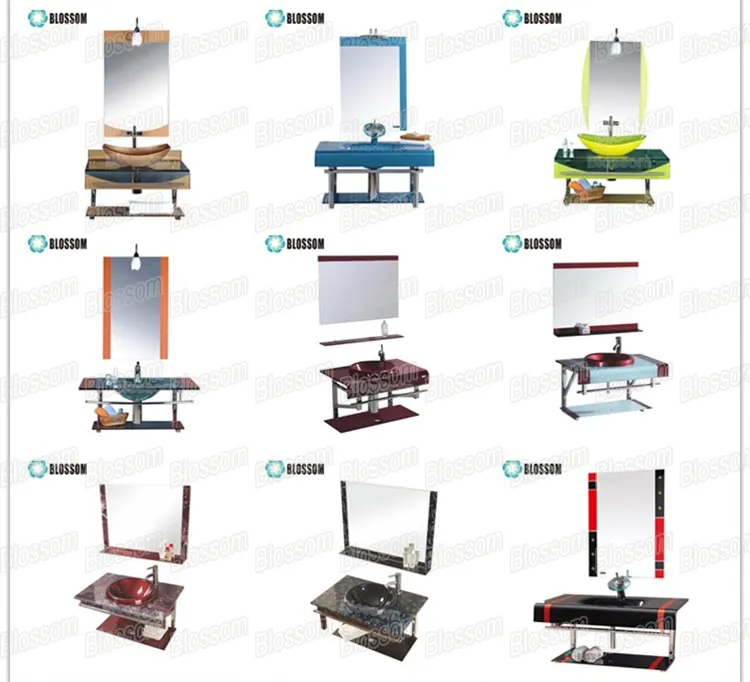 Bathroom Glass Vanity Top (BLS-2163)