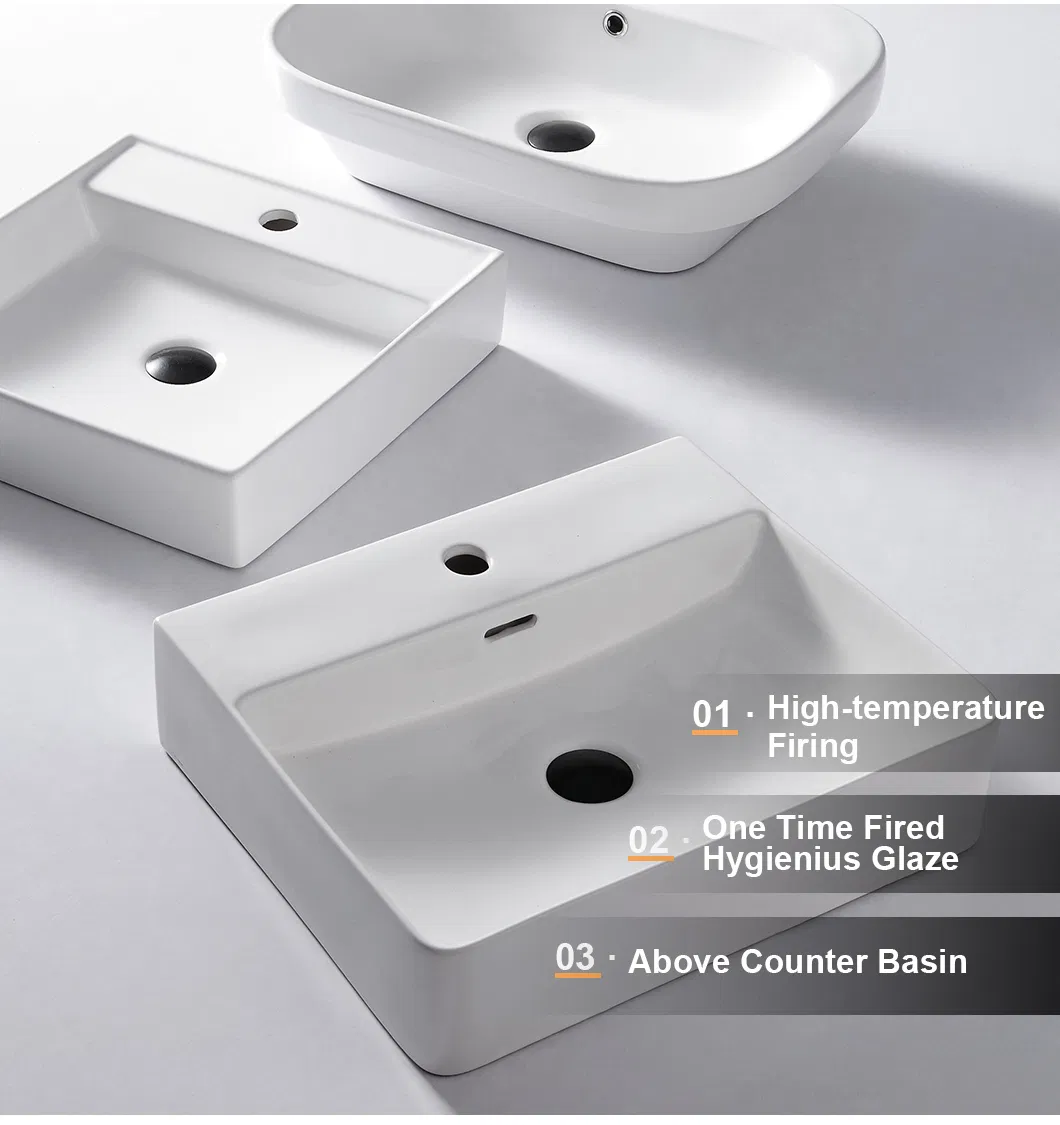 Binli Factory Direct Sales High-Quality Bathroom Ceramic Orange Color Basin Countertop Sinks