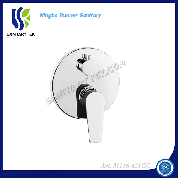 Black/Chrome Wall Mounted Round Shower Faucet Mixer ( M116 -420GC)