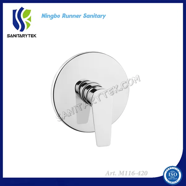 Black/Chrome Wall Mounted Round Shower Faucet Mixer (M116-420GC)