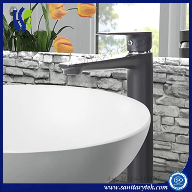 Black Matte Extended Single Lever Basin Mixer Faucet (M116-111GC)