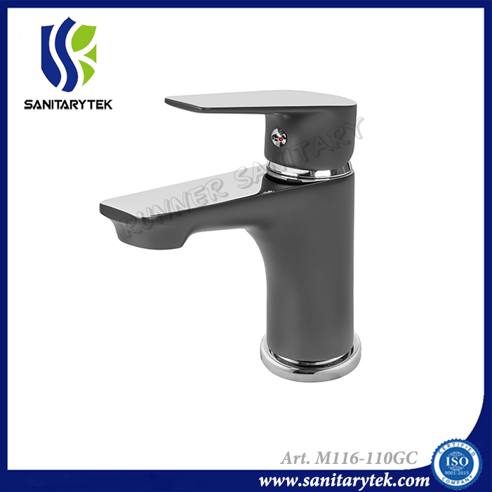 Black Matte Extended Single Lever Basin Mixer Faucet ( M116 -111GC)