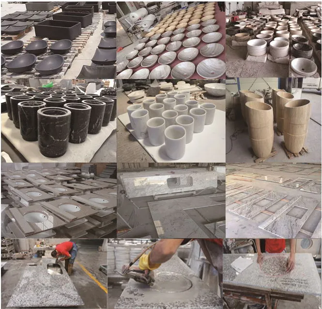 Blue Stone/Bianco Carrara Bowls, Wholesale Stone Vessel Sinks, Distributed Farm Basins, Factory Nature Stone Sinks, Manufactured Square Wash Basins