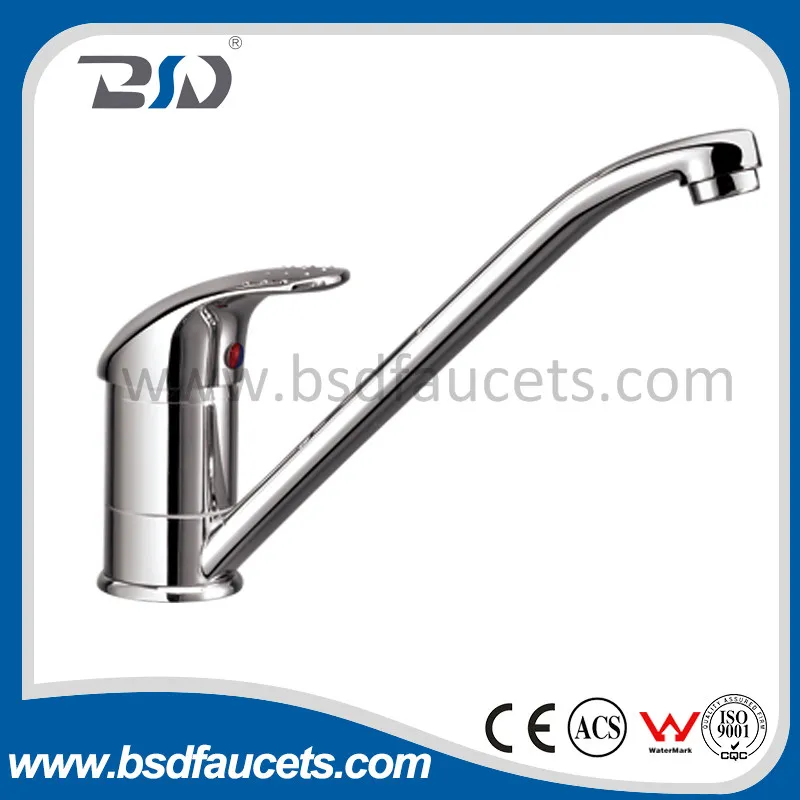 Brass Single Handle Chrome Kitchen Sink Faucet Mixer One Handle