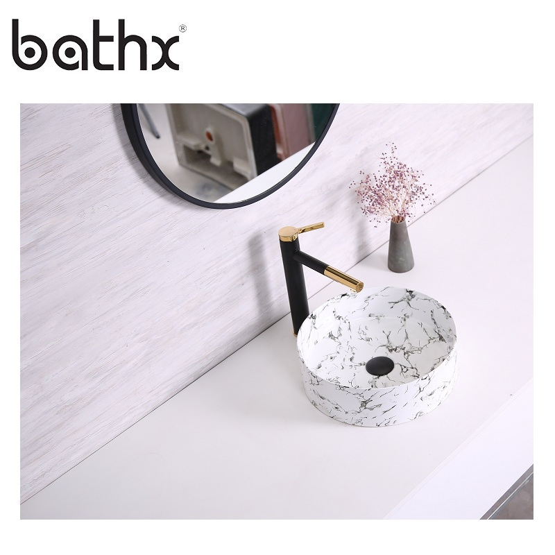 Chaozhou Manufacturer Sanitary Suitable Bathroom Vanity Lavabo White Ceramic Washing Artistic Basin