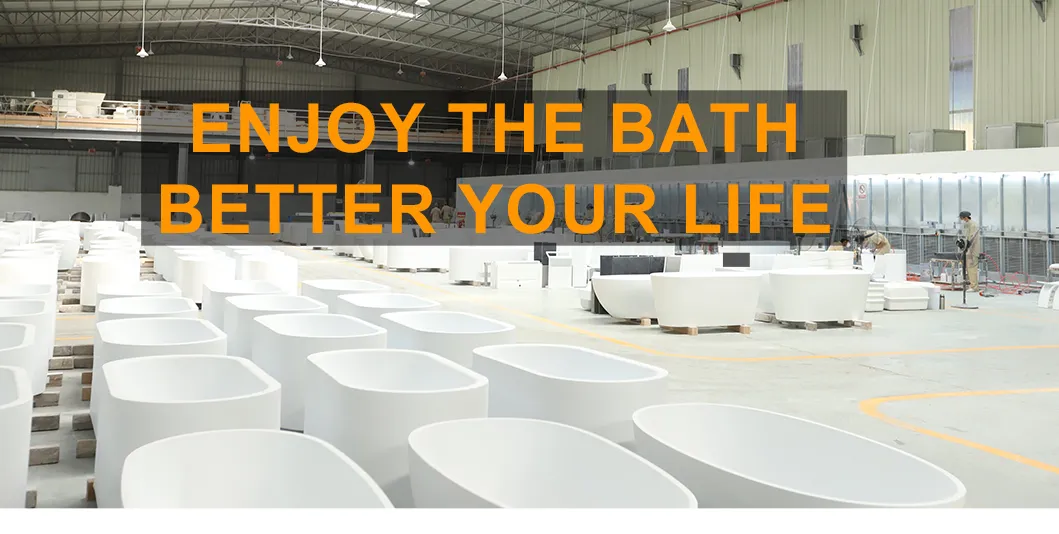 China Custom Man Made Wholesale Freestanding Stone Acrylic Bathtub