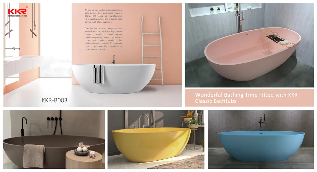 China Custom Man Made Wholesale Freestanding Stone Acrylic Bathtub