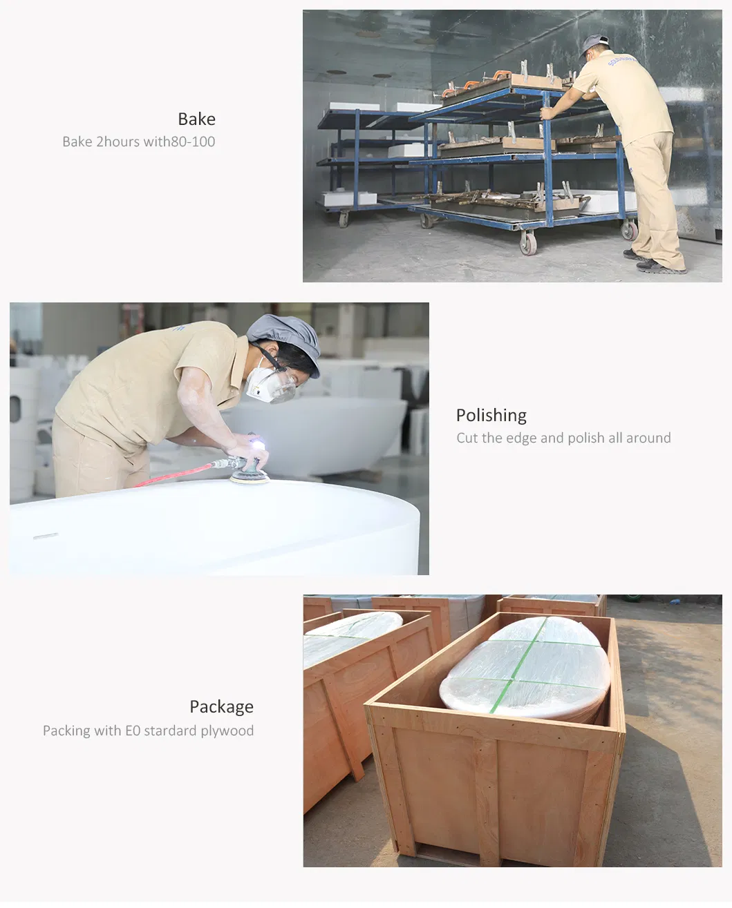 China Custom Man Made Wholesale Freestanding Stone Acrylic Bathtub