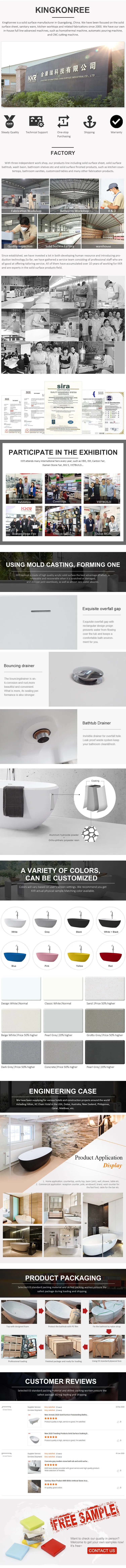 China Custom Man Made Wholesale Freestanding Stone Acrylic Bathtub