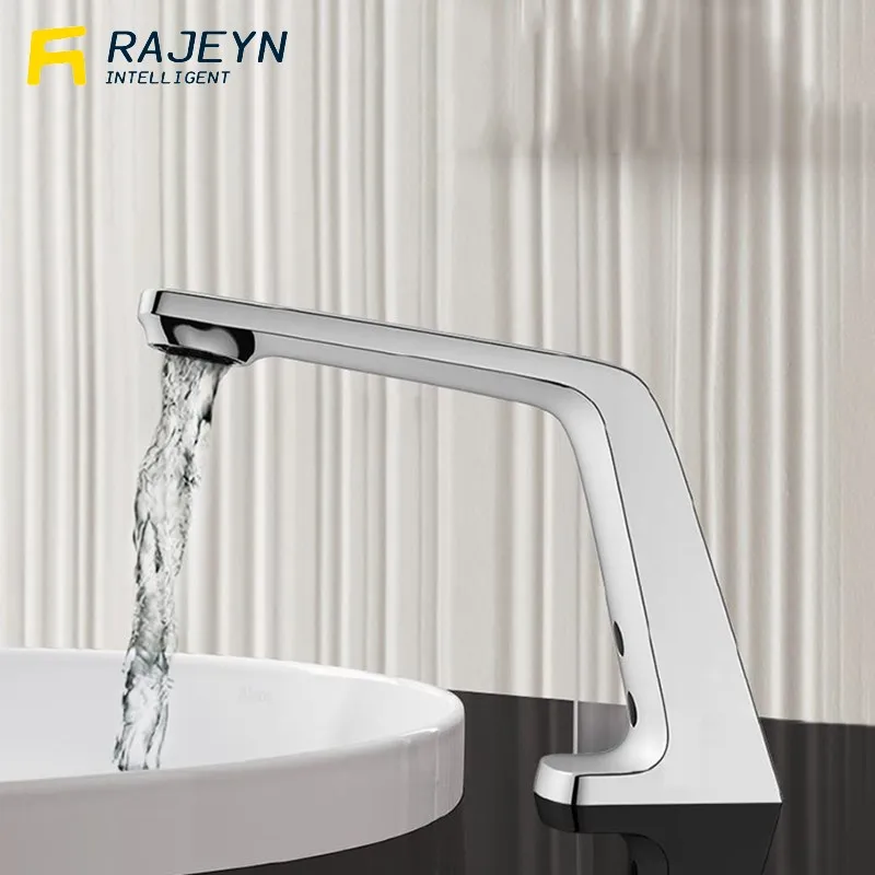 Chroming Smart Automatic Sensor Touch Free Basin Faucet for Bathroom