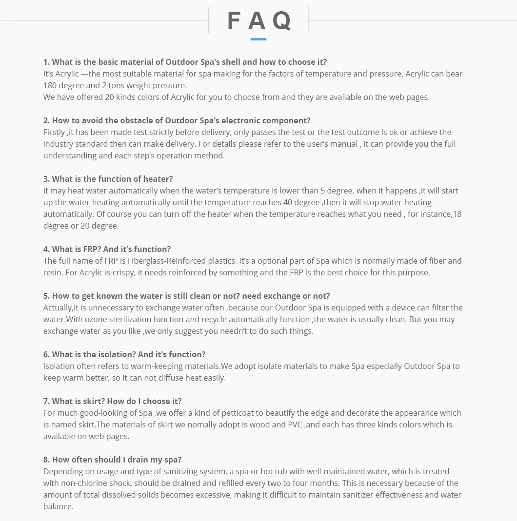 Convenient and Safe Way Walk-in Tub Outdoor Spas SPA-628