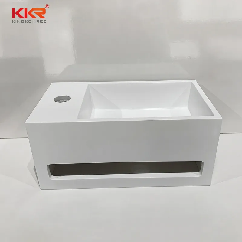 Corian Basin Small Corner Solid Surface Stone Glacier White Basin
