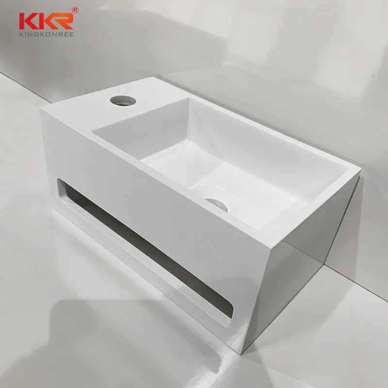 Corian Basin Small Corner Solid Surface Stone Glacier White Basin