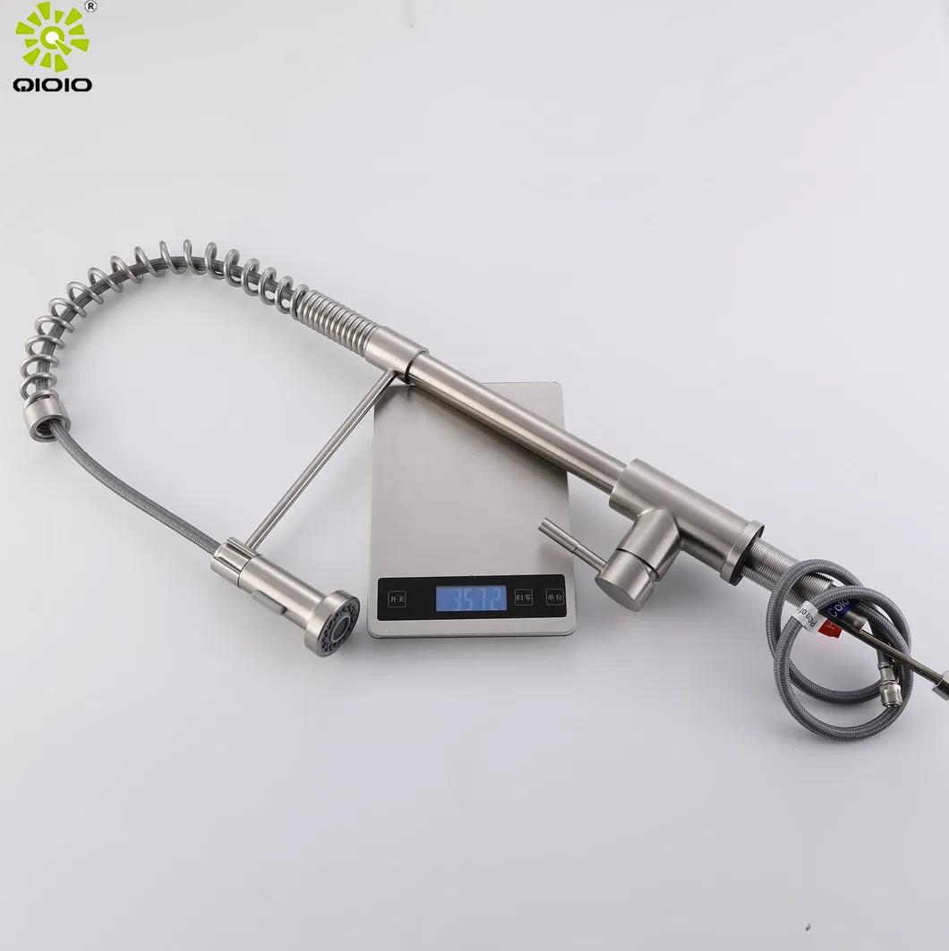 Cupc High Quality 304 Stainless Steel Spring Pull-Down Kitchen Faucet Mixer