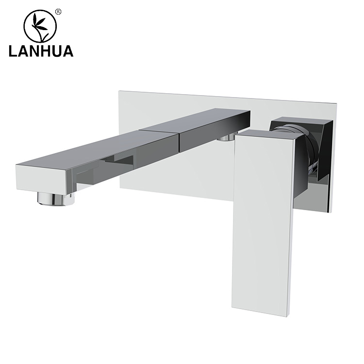 Double Lever Gold Bathroom 3 Hole Basin Faucet