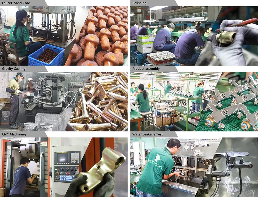 Double Lever Gold Bathroom 3 Hole Basin Faucet