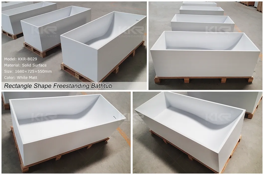 Easy Maintain Artificial Marble Solid Surface Free Standing Baths