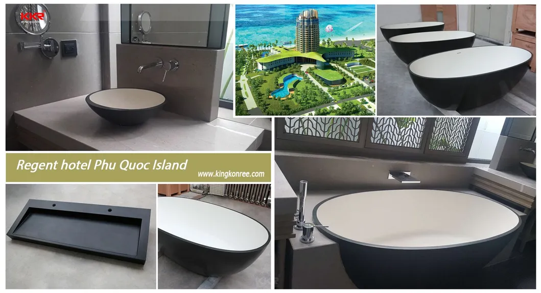 Easy Maintain Artificial Marble Solid Surface Free Standing Baths
