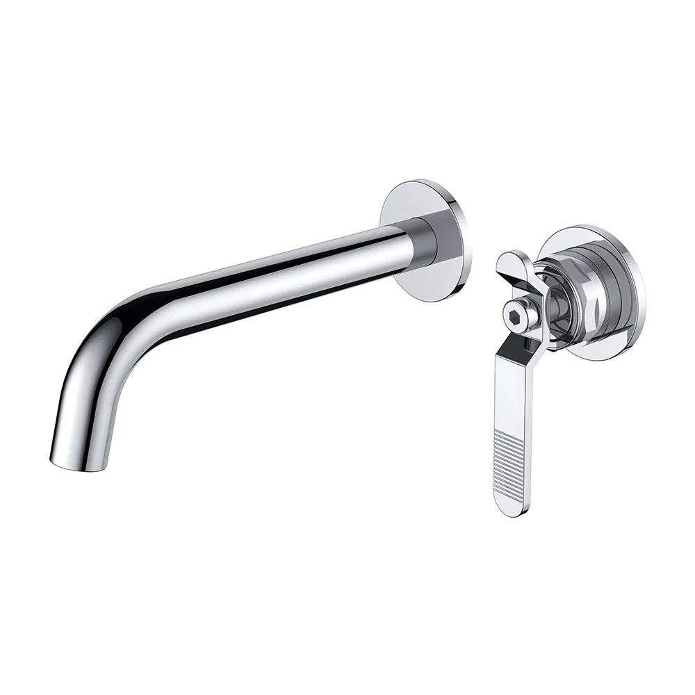 Factory Single Lever Wall Mounted Basin Faucet Gold Copper Faucet