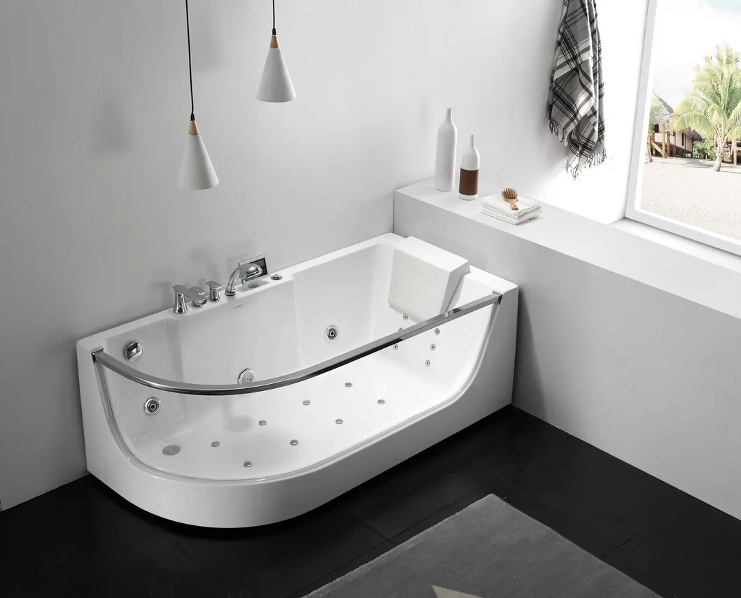 Gemy Single Person Conner Bubble Bath Tub SPA Bathtub Bathroom Massage Bathtub