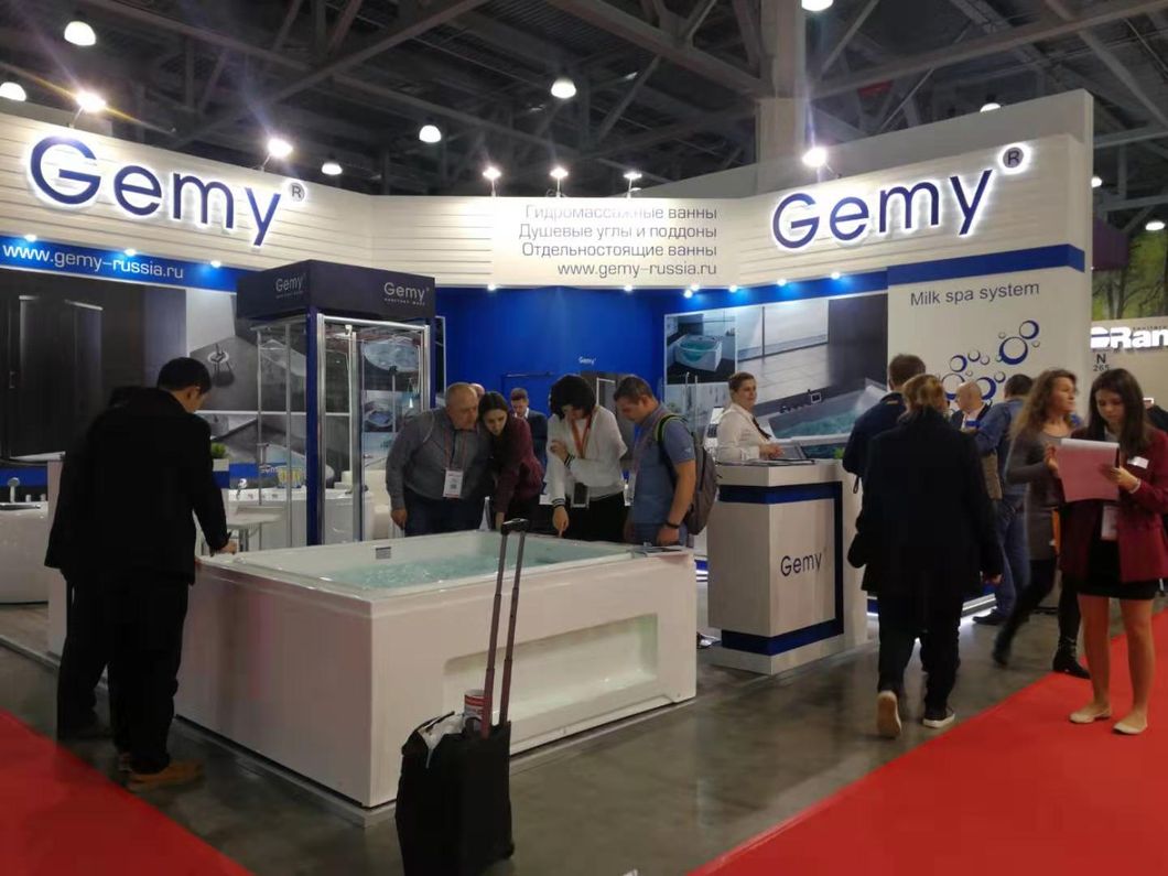 Gemy Special New Design Hot Tub Top Shower Massage Bubble Jacuzzi Bathtub