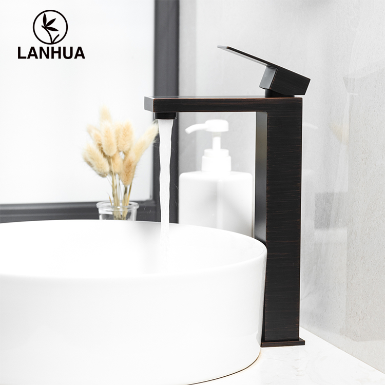 Gun Black Metal Tall Bathroom Bsain Tap